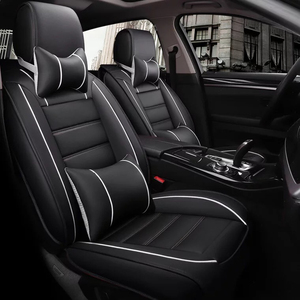 Cuero <span class=keywords><strong>de</strong></span> la PU <span class=keywords><strong>de</strong></span> conjunto completo cubiertas <span class=keywords><strong>de</strong></span> asiento <span class=keywords><strong>de</strong></span> <span class=keywords><strong>coche</strong></span> Universal <span class=keywords><strong>Protector</strong></span> <span class=keywords><strong>de</strong></span> asiento <span class=keywords><strong>de</strong></span> <span class=keywords><strong>coche</strong></span> con negro y línea roja - Product Image 2
