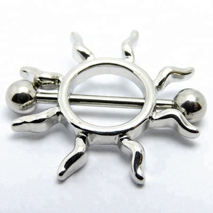<strong>Cool</strong>!! Hot Sale Fire Sun <strong>Nipple</strong> Piercing <strong>Rings</strong>