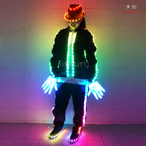 Luz LED Winkle Chaqueta, Pantalones, Sombreros, Zapatos luz LED <span class=keywords><strong>el</strong></span> alambre mono Del Mono traje de luz - Product Image 1