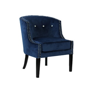 Muebles modernos para sala de estar de Hotel, sofá de salón de lujo, sillón individual de goma y madera, sillón con acento - Product Image 1