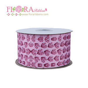 Corazón impreso cintas al por mayor decoración del Partido de San Valentín grosgrain cintas - Product Image 1