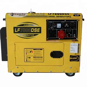 Generator Diesel Listrik Portabel Tidak Berisik, Tiga Fase 220V 380V 7,5 KVA