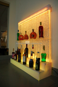 Giá Trưng Bày Rượu, Quầy Rượu Phía Sau Có Bong Bóng Nước Và Đèn LED Đồ Nội Thất Thương Mại Hiện Đại Bằng Nhựa Bàn Quầy Bar Thủy Tinh <40DB - Product Image 4