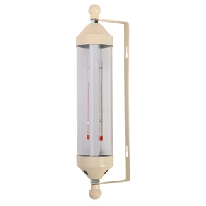 Termômetro decorativo de tubo de vidro líquido vintage vermelho 10" - Product Image 3