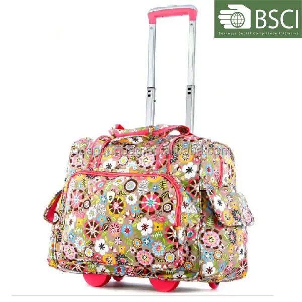 Women travel trolley bag,Rolling Luggage Bag, Wheeled Laptop Bag for Women