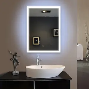 Miroir Led multifonction de haute qualité avec touche Anti-buée miroir de salle de bain led