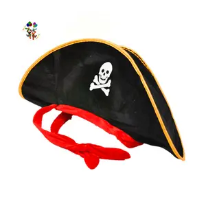Chapéus de festa de pirata halloween com sash vermelha HPC-1451