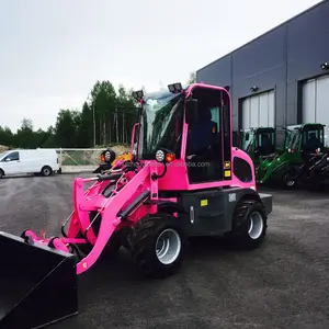 Hot sale kecil/mini HZM merek pink HZM908/jn908 ZL08 wheel loader untuk dijual di eropa