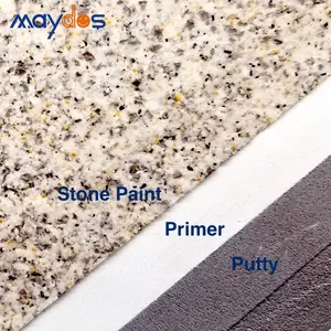 Cip Semprotan Cat Dinding, Pelapisan Dinding Tekstur Batu