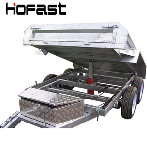 Vente d'usine en Chine <span class=keywords><strong>Remorque</strong></span> à benne basculante hydraulique tandem 8x5 pieds - Product Image 2