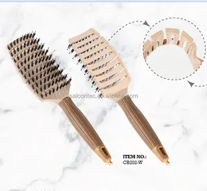 Best at Detangling Thick Hair Vented For Faster Drying-100% Natural Boar Bristles for Hair Oil Distribution