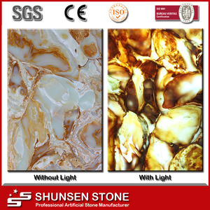 Decoración de la pared interior ónix artificial tipo translúcido panel de piedra - Product Image 5