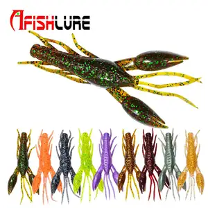 Afishlure yumuşak çekiç karides balıkçılık cazibesi 4 adet/torba AR14 75mm markalı istakoz balıkçılık cazibesi