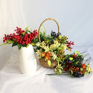 S-1211 <span class=keywords><strong>Fiori</strong></span> Artificiali con <span class=keywords><strong>Semi</strong></span> di Bacche per Decorazione Murale, Giardino e Mensa, Effetto Naturale - Product Image 2