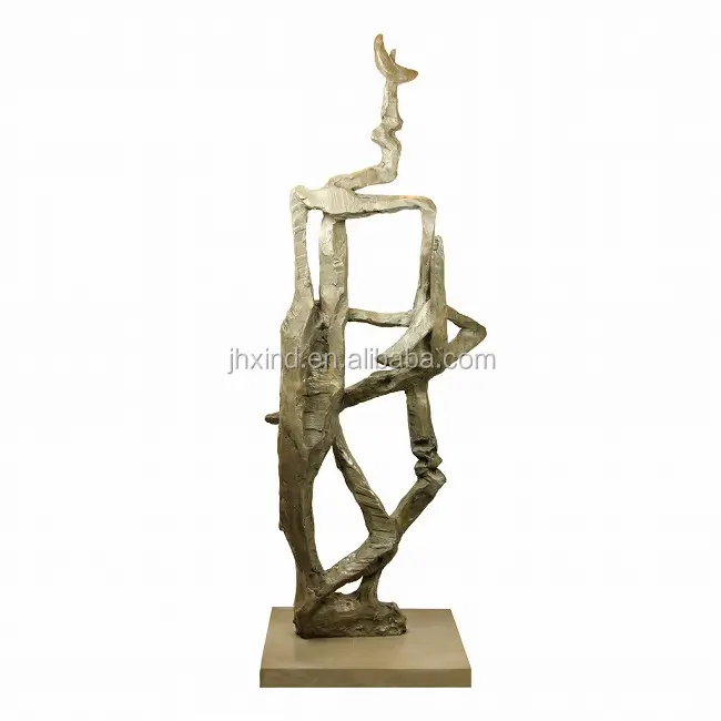 Mão cavado nude homem e mulher abstrato escultura bronze