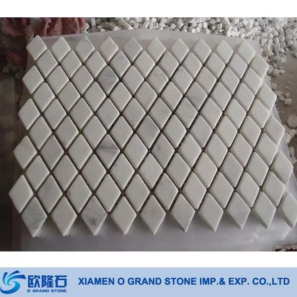 Oriental White Diamond Tiles Marble Mosaic