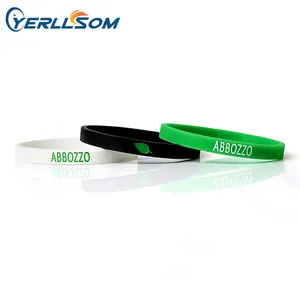 OEM plain thin narrow silicone bracelets with custom personal designs 1/4 inch silicone wristband