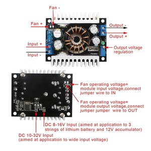 Panneau de régulateur de tension, Module de puissance convertisseur de tension 10-32V, 8-16V à 8-46V, 12/24V, alimentation 18 V 150W DC - Product Image 5
