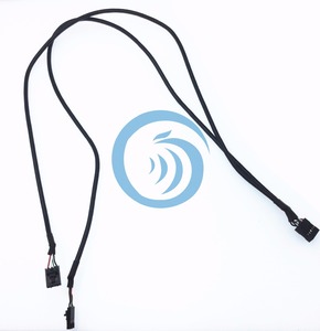 Molex <span class=keywords><strong>2</strong></span>,54mm pitch weiblichen 2x5 header zu molex 4pin MCB Daten Port USB2.0 Y-Harness - Product Image 2