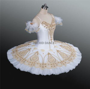 <span class=keywords><strong>Costume</strong></span> da Balletto Professionale Bianco e Oro per Donna, Design Unico su Misura - Product Image 2