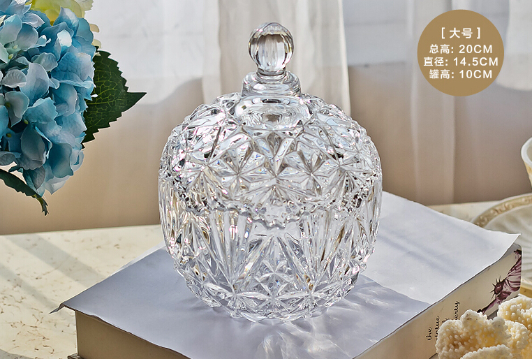 Haonai popular customized glass candy jar