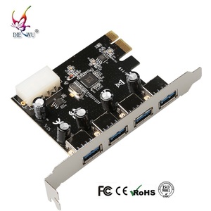 Diewu TXB048 PCI express để USB3.0 VL805 chip USB3.0 4 cổng thẻ máy tính 4 pin điện connecter - Product Image 2