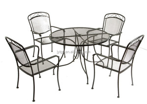 <span class=keywords><strong>Mesa</strong></span> redonda de comedor y sillas de Metal, muebles de exterior, balcón - Product Image 3