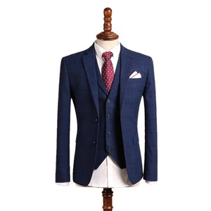 Mais recente personalizado 2 peça formal homens de negócios terno slim homens 3 peça de design casaco calça ternos de casamento terno de grife para o casamento vermelho - Product Image 6