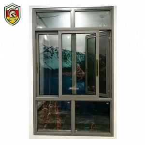 Finestre per porte scorrevoli in alluminio stile casa moderna africana dal fornitore della cina finestre scorrevoli nere - Product Image 3