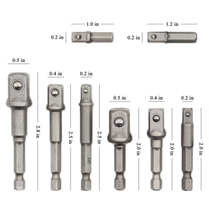 8 יח'\סט CRV השפעה נהג מקדח שקע מתאם חשמל סט Hex Shank כדי 1/4 "3/8" 1/2 "הארכת מקדחי