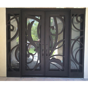 Eksterior rumah antik cina melengkung masuk pintu besi tempa - Product Image 3