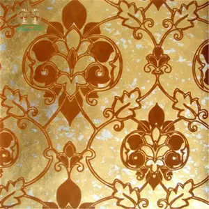 완벽한 디자인 저렴한 3d 알루미늄 골드 잎 호일 금속 금속 실버 황금 벽지 벽
