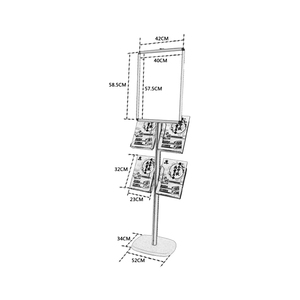 Magazin Broschüre Halter Werbung Acryl Boden Display Stand - Product Image 2