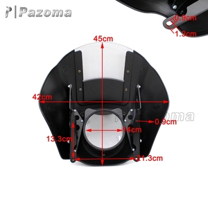 PAZOMA Super Plastique ABS Carénage De Phare de Moto avec Pare-Brise pour Harley Davidson Fer 883 XL883N FXR <span class=keywords><strong>Dyna</strong></span> - Product Image 6