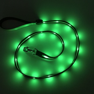 Popular nuevo productos para mascotas USB recargable Collar estilo luz Flash LED Collar de perro Correa - Product Image 3