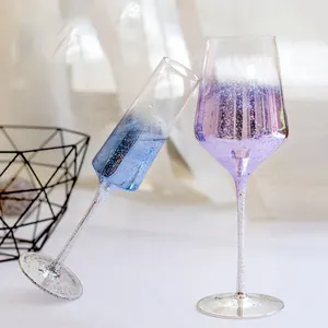 Gobelet à vin en verre transparent de haute qualité, verres à vin/eau à longue tige, pour mariage/restaurant, 12 pièces