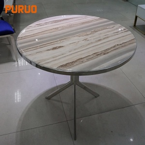 Marble top metal folding table LIVING ROOM furniture legs round coffee table