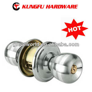 Hochwertige Edelstahl-Zylinderschloss-Kugel tür Zink material Verzinktes Finish Anpassbare Verpackungs optionen Beutel lauf - Product Image 4