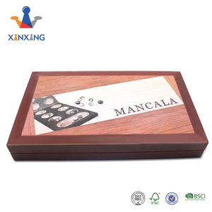 Pieghevole In Legno mancala con Multi Perle di Vetro di Colore scuro Intelligente gioco tattico per i bambini e gli adulti chicchi dorati gioco da tavolo set - Product Image 6