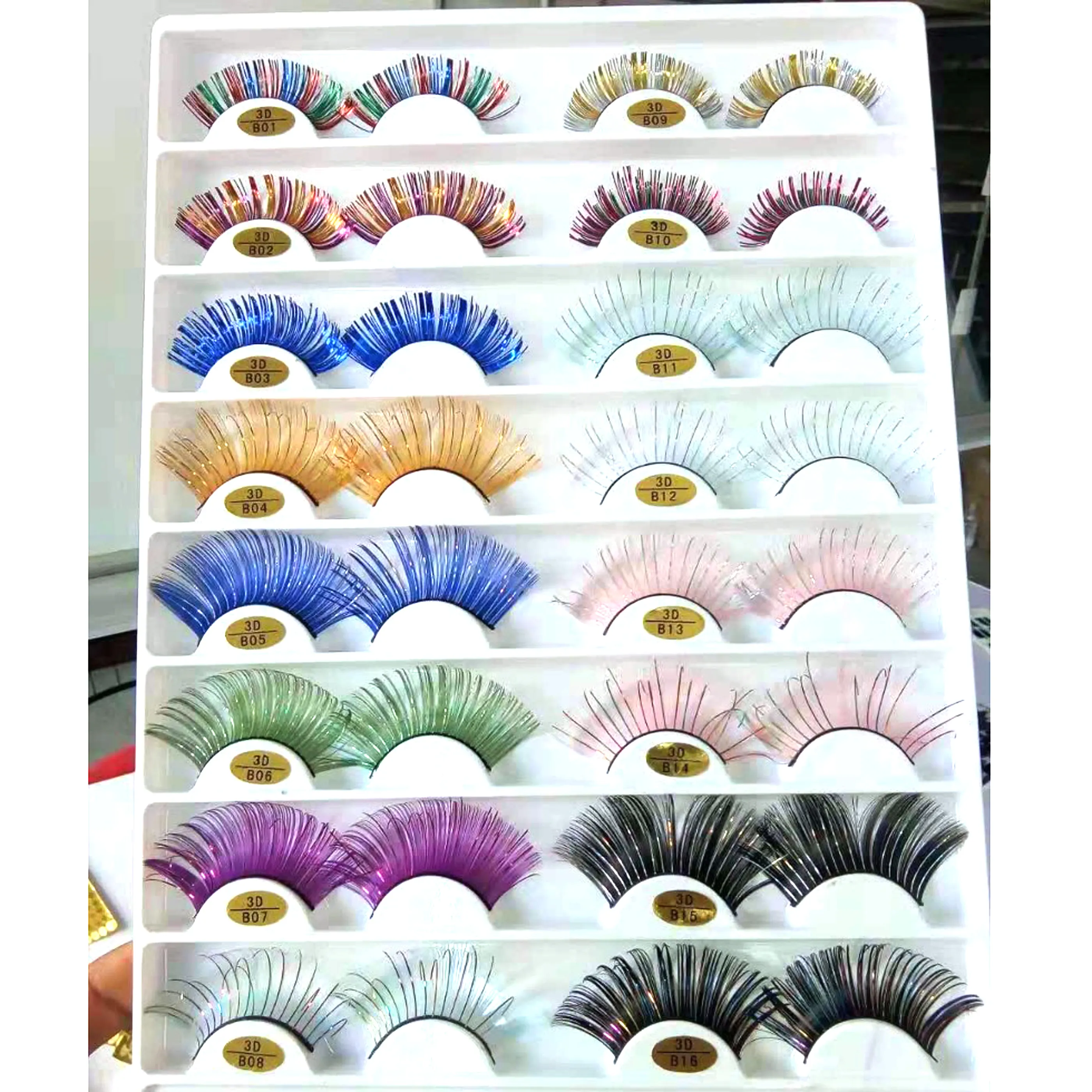 Carnivals Christmas festival lashes cartoon colorful false eyelashes