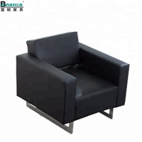 Nouveau canapé de bureau en cuir d'occasion bon marché design moderne commercial