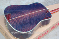 Weifang Rebon 6 String 41 Inch All Solid Acoustic Guitar with Abalone Inlay and Ebony Fretboard