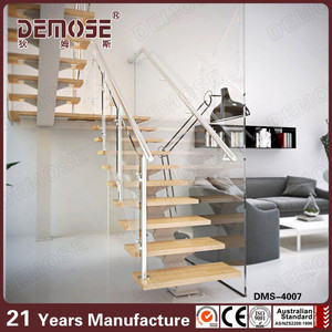 Garde-Corps en verre Escalier <span class=keywords><strong>Limon</strong></span> Unique, Intérieur En Acier Escaliers En <span class=keywords><strong>Bois</strong></span> - Product Image 1