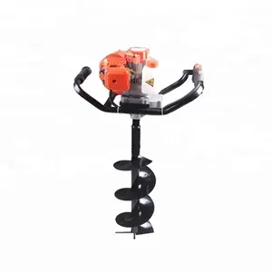 gasoline hole digging tools and 52cc earth auger or post hole digger or ground drill machine and tree planting machine