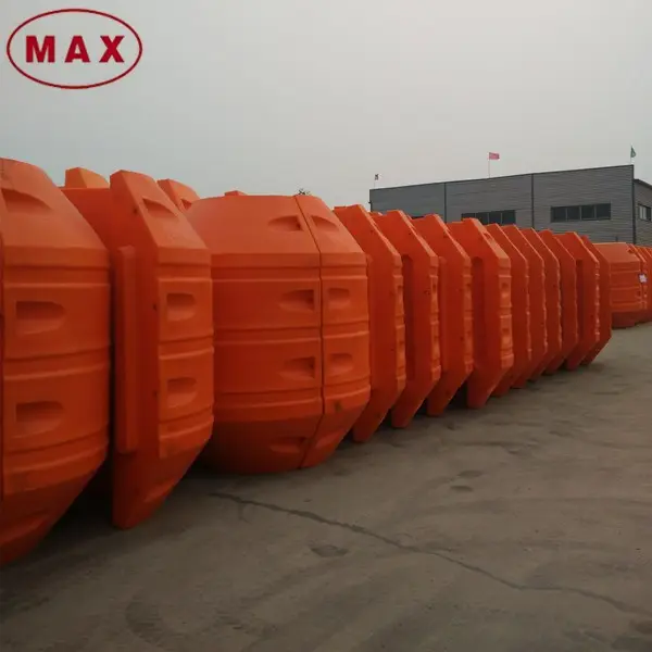 Manufacture color customized plastic pipe buoy floaters used in dreding pipeline projects