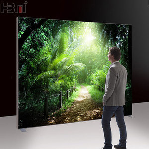 وجهين نسيج المشارك edgelit بقيادة الألومنيوم صندوق إضاءة بإطار التصوير - Product Image 1