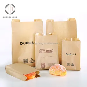 Papier d'emballage jetable Shawarma/sac en papier d'emballage pour hamburgers/sac en papier Kraft ciré sac de transport sac à pain de qualité alimentaire