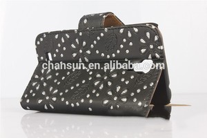 diamante de cuero de la pu <span class=keywords><strong>flip</strong></span> case para <span class=keywords><strong>samsung</strong></span> <span class=keywords><strong>galaxy</strong></span> <span class=keywords><strong>s4</strong></span> - Product Image 3