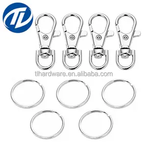 Metall tasche Schlüssel bund Haken Schlüssel bund Zubehör benutzer definierte Karabiner verschluss mit Schlüssel ring für Taschen