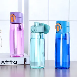 İyi kalite ücretsiz örnek seyahat içme şeffaf plastik çalkalayıcı spor su şişesi özelleştirilmiş marka ile